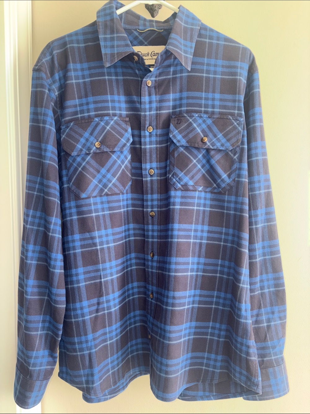 Duck Camp Co. Men’s Camp Shirt Tide Plaid Flannel Button Up Size Large